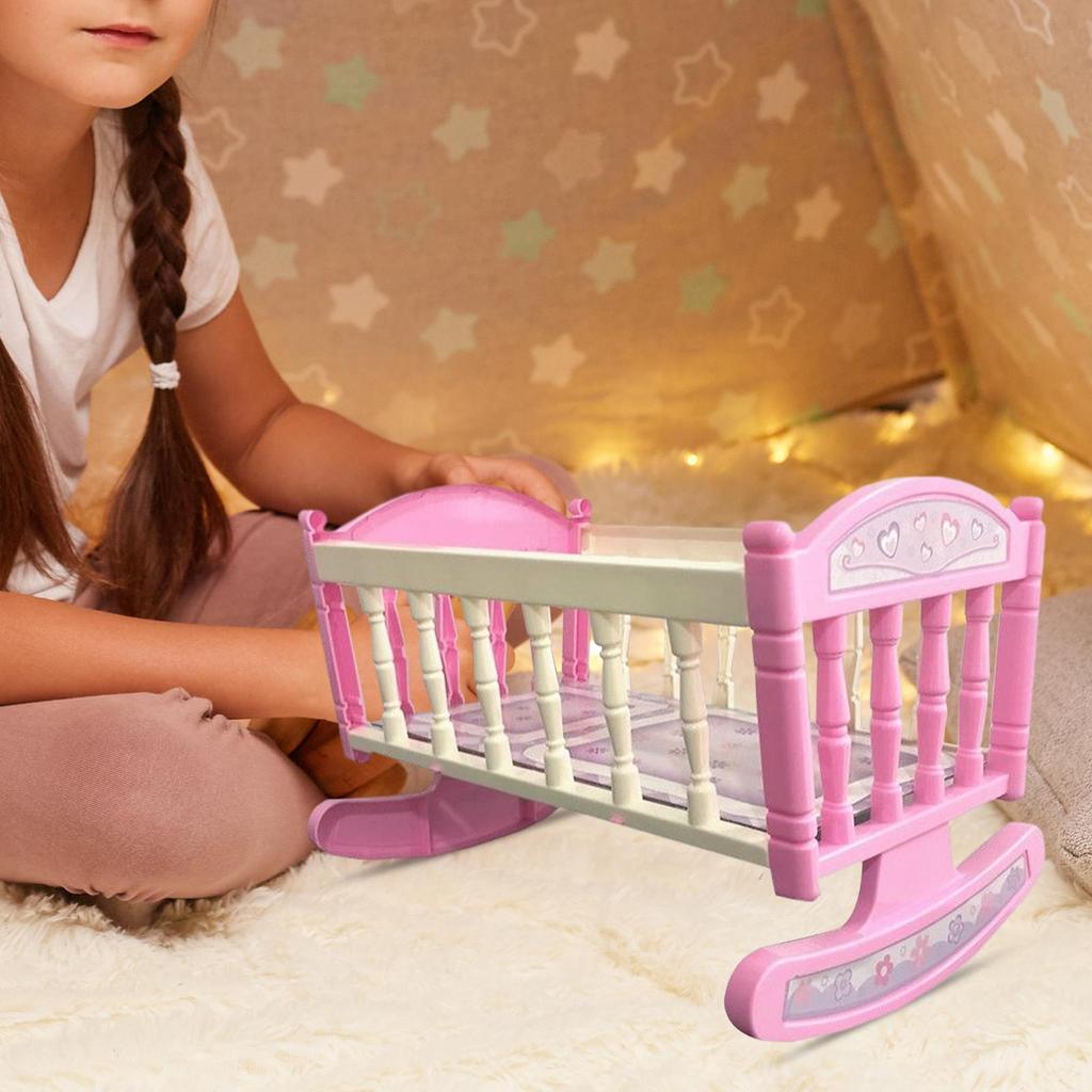 Miniature Shaking Bed Interactive Toys Multipurpose DIY Project Dollhouse Furniture for Parties Play