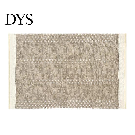 Waschbares Baumwoll-Leinen-Tischset Boho Tischläufer mit Quasten, Rustikaler Läufer, Gestreifter Vintage-Stil Wohnaccessoire Bauernhaus für Feiertagsparty Braut