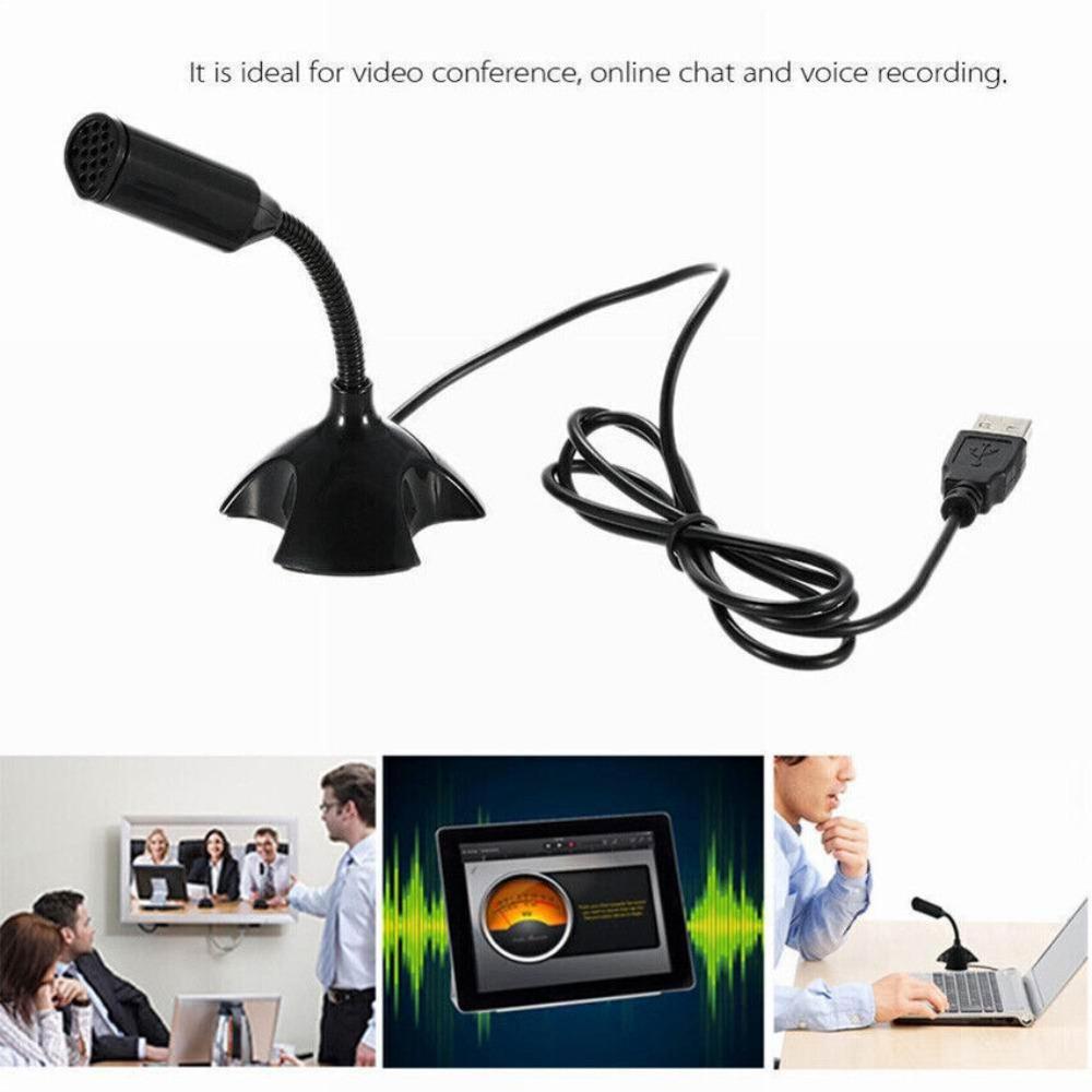 Mini Speech Studio Stand Microphone New Desktop USB Microphone  PC Laptop Computer Notebook