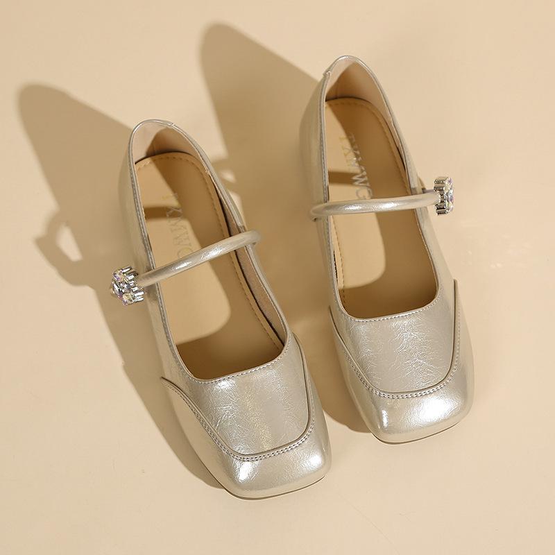 French Mary Jane shoes women's 2025 summer new soft-soled one-pedal lazy shoes with skirts gentle evening single shoes