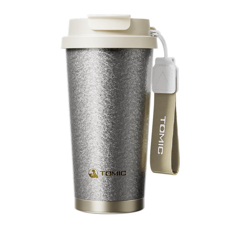 TOMIC Pure Titanium Insulated Coffee & Straw Cup