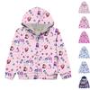 Kinder Langarm Locker sitzender Pullover Hoodie mit Kordelzug und Unifarbe