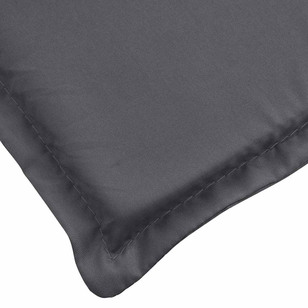 Sun Lounger Cushion Anthracite 186 x 58 x 4 cm Oxford Fabric