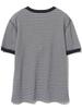 Beams Heart Tee Waffle Striped Pullover Navy One Size S/S Women's