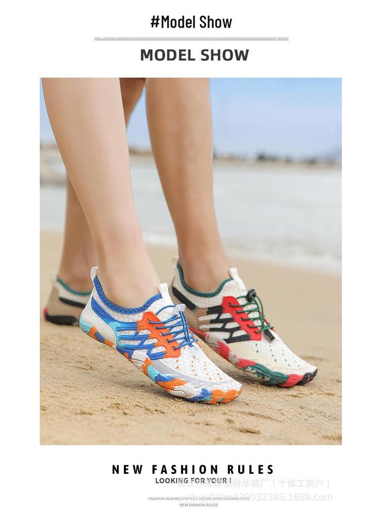 Unisex Quick-Dry Lightweight Mesh Outdoor Sports Shoes - Wear-Resistant, Soft Sole for Hiking and River Tracing