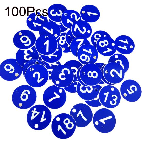 

100 шт. водонепроницаемая идентификационная бирка для улья с круглой нумерацией 1-100, этикетка для пчеловодства темно-синий