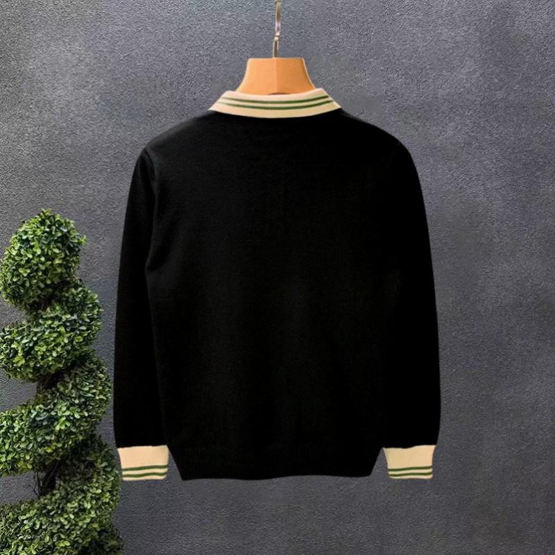 Yuppie Style Slim Fit Knit Polo Shirt Women Long Sleeve Color Block British Fashion Youth Trend