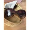 Used Good Condition Miu Miu Tortoiseshell Brown Sunglasses Case Glasses Wipe