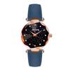 Women Fashion Retro Belt Quartz Movement Wristwatch Starry Sky Dial Watch