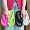 Flip-flops women's summer new beach pinch slippers women's heightening non-slip outer wear seaside