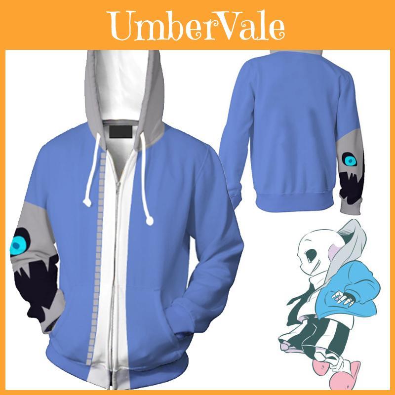 Felpa con cappuccio e giacca Cosplay 3D di Undertale Sans Design Morbido e Confortevole Per Tutti