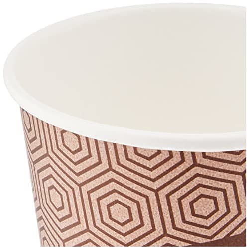 Sunnap Commercial Cardboard Paper Cups, 280ml, 50-count X 2-pack, Japanese Pattern, Suitable for Hot Drinks, AC2850TEC, Brown