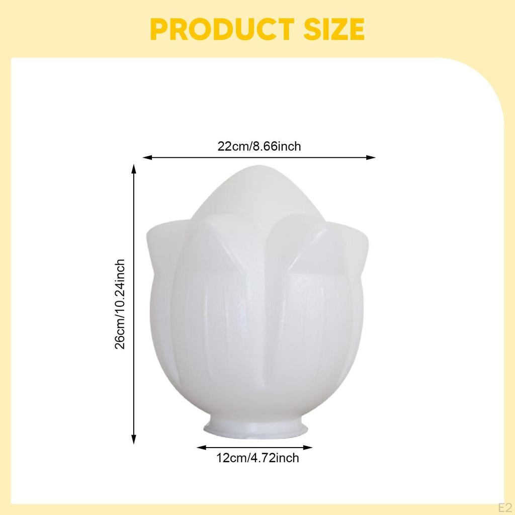 Acrylic Lamp Cover, Decorative Lampshade with Floral Pattern, Replacement for Outdoor Lighting