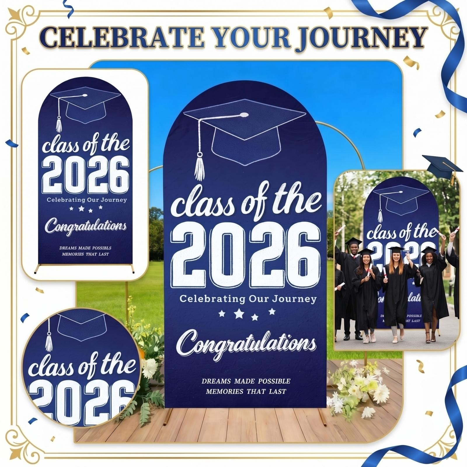 

2026 Graduation Door Frame School Graduation Celebration Party Decoration Door Curtain one size