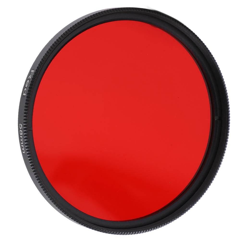 Threaded Camera Lens Filter Full Red Color Filter Optical Glass for Nikon Camera Lens58mm