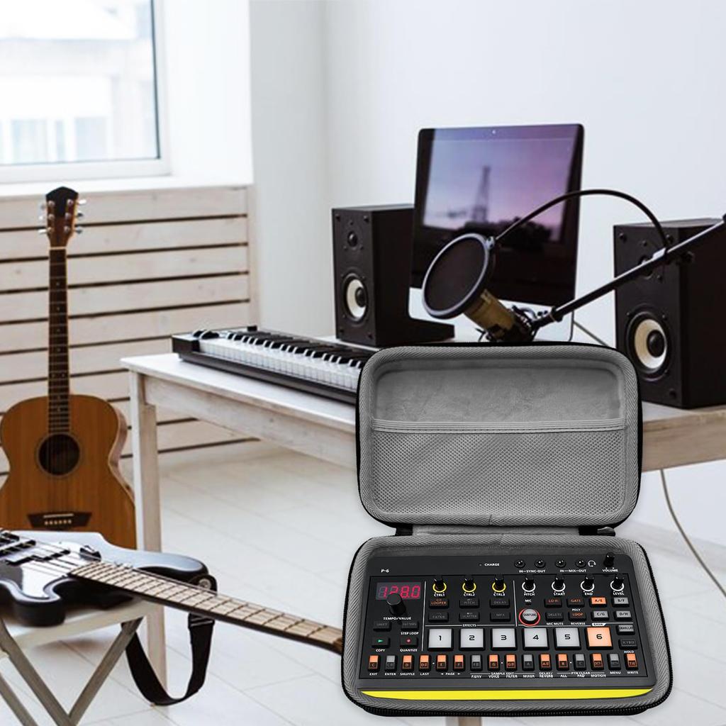 The Musiin Sample Synthesizer Bag is compatible with the Roland AIRA Compact and Featuring a double mesh and velvet this gray case makes it easy to