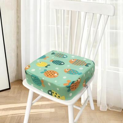 Chair Cushion Dining Pad Washable Thick Non Slip Portable Heightening Green for Kids
