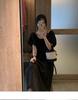 Women's Summer 2025 Green Spaghetti Strap Off-the-Shoulder Maxi Dress - Elegant French Beachwear