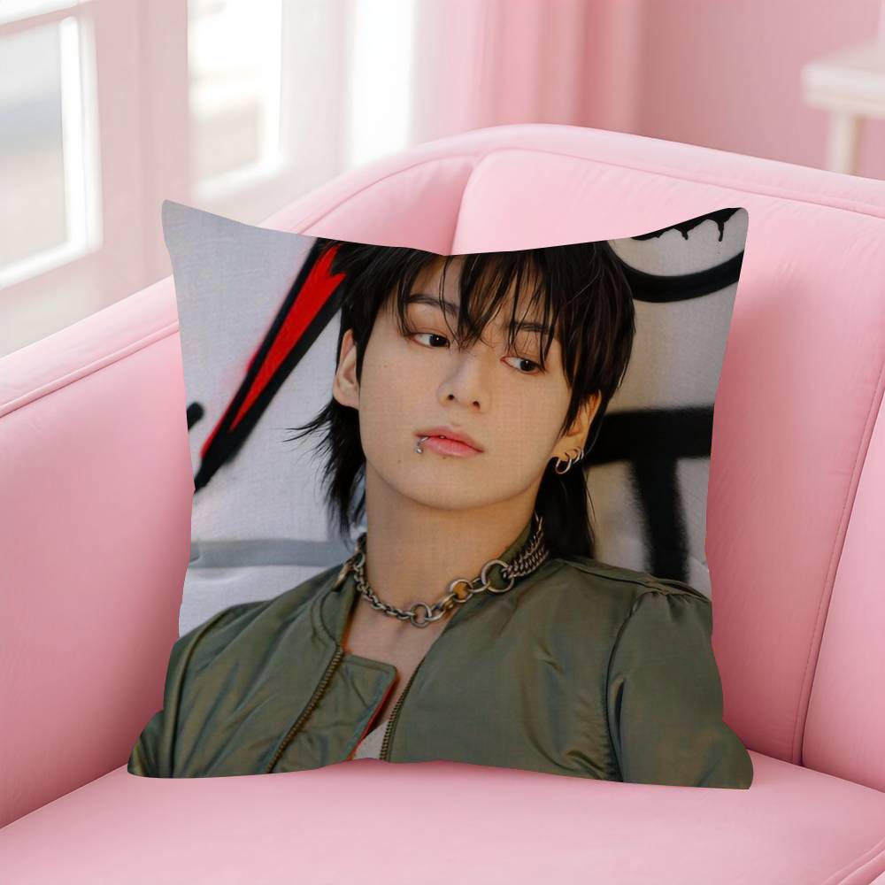 Kpop Stil-E-Junges-G-Kooks Büro Kissenbezug Auto Kissenbezug 45X45cm Lendenkissenbezug Sofakissenbezug