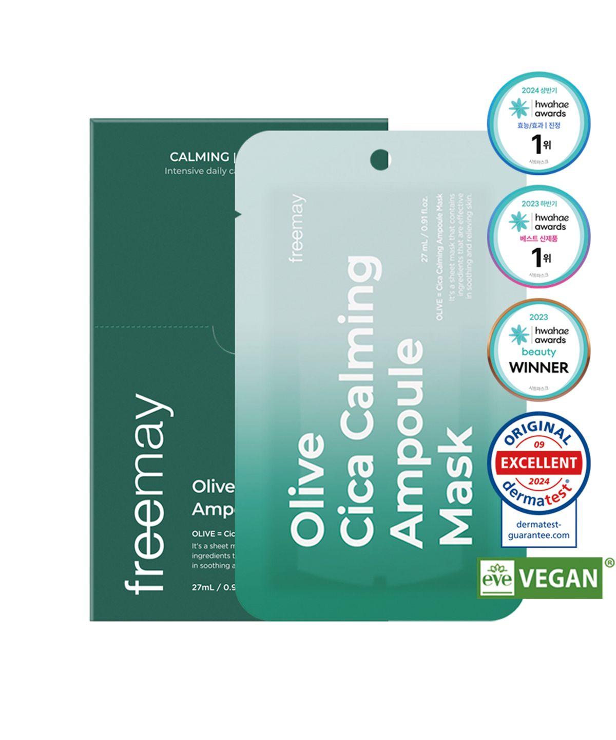 Freemay Olive Cica Calming Ampoule Mask 10P