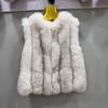 Environmentally friendly imitation fox fur vest women's medium and long young fur vest imitation fur vest vertical strips young and beautiful