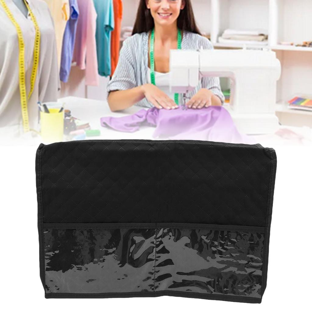 Sewing Machine Cover Foldable Water Proof Sewing Machine Dust Cover with Pockets for Sewing Machine Accessories