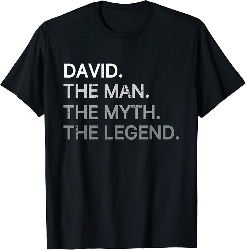 

Vintage Pops Shirt for Grandpa amp; Dad David the Man the Myth TShirt Unisex T-Shirt M