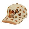 POD New Little Fox Print Cap Sun Hat Men's and Women's Big Brim Versatile Baseball Cap