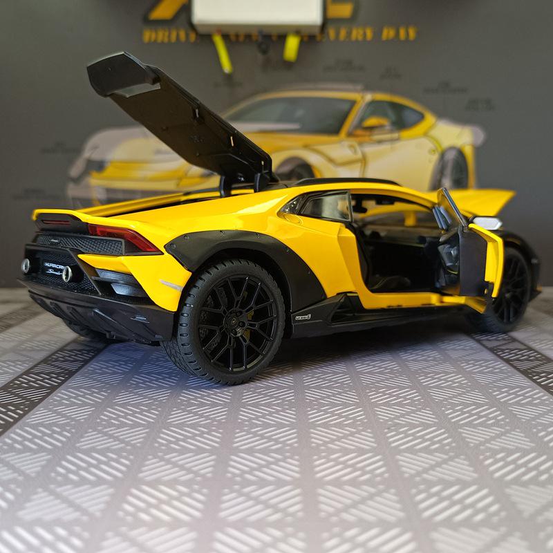 Black Mamba H2603 Lamborghini Alloy Car Model: Pull-back with Sound, Light, and Suspension for Kids
