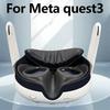 VR Headset Face Pad for Meta Quest 3 Faux Leather Breathable Virtual Reality Glasses Face Cushion Cover Replacement Parts Accessories