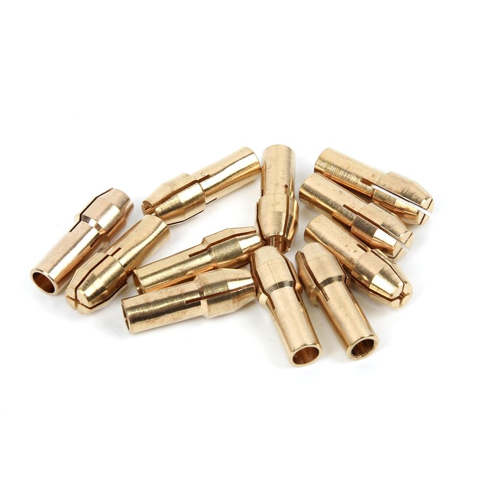 12pcs Brass Chuck Collet M8*0.75 Rotary Tools Toolholding Shank Drill Bits