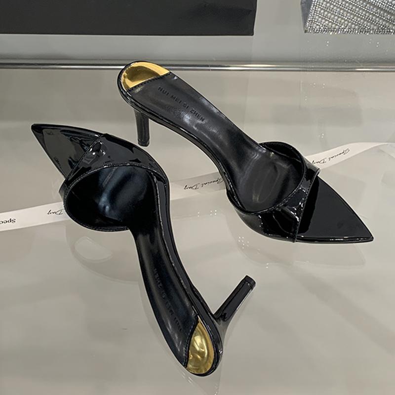 Fashion SUOJIALUN Summer Brand Women Sandal Shoes Fashion Pointed Toe Ankle Strap Ladies Elegant Gladiator Shoes Thin High Heel Pumps