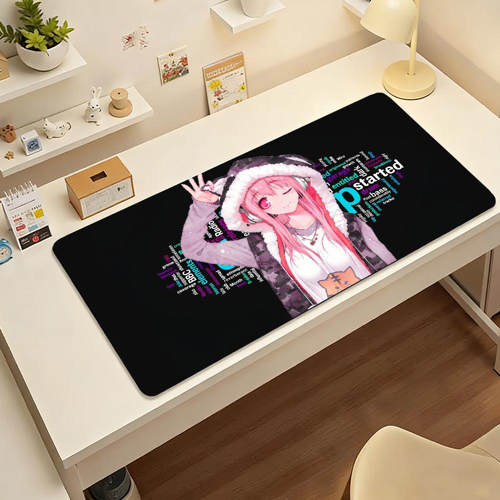 Gaming Mouse Pad Large Desk Mat Antislip Stitched Edges Stylish Nurse Anime Print Extended Keyboard Mat for Gamer Office