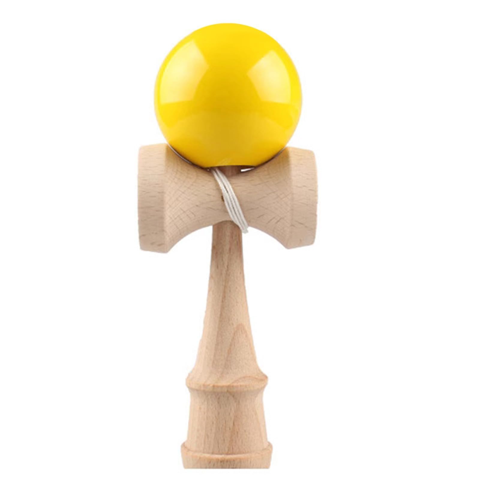 

Eoitushy Ken Tama Large Sky Kendama Wooden Skill Ball Children s Fitness and Leisure Toy Yellow
