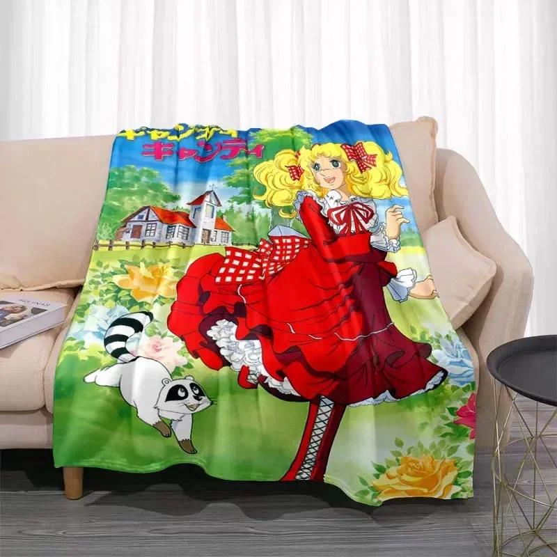 Candy Candy Anime Blanket Kawaii Japanese Anime Flannel Super Soft Warm Blanket Suitable for Home Four Seasons Bedroom Blanket 70x100cm