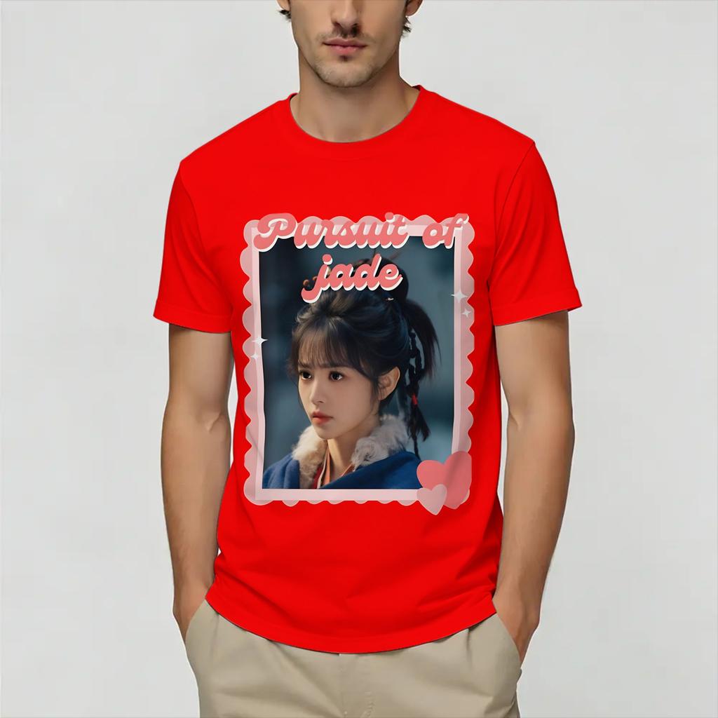 Pursuit of Jade Zhu Yu TShirt Summer 100 Cotton T Shirts For Unisex Harajuku Design Tee Shirt Short Sleeve Y2K Fun Tops