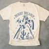 Desert Dreamin Shirt, Cowgirl Western Tee, Unisex Cactus DeserT Shirt, Retro Cowboy Graphic Tee, Comfort Colors 1717, Boho Western Gift