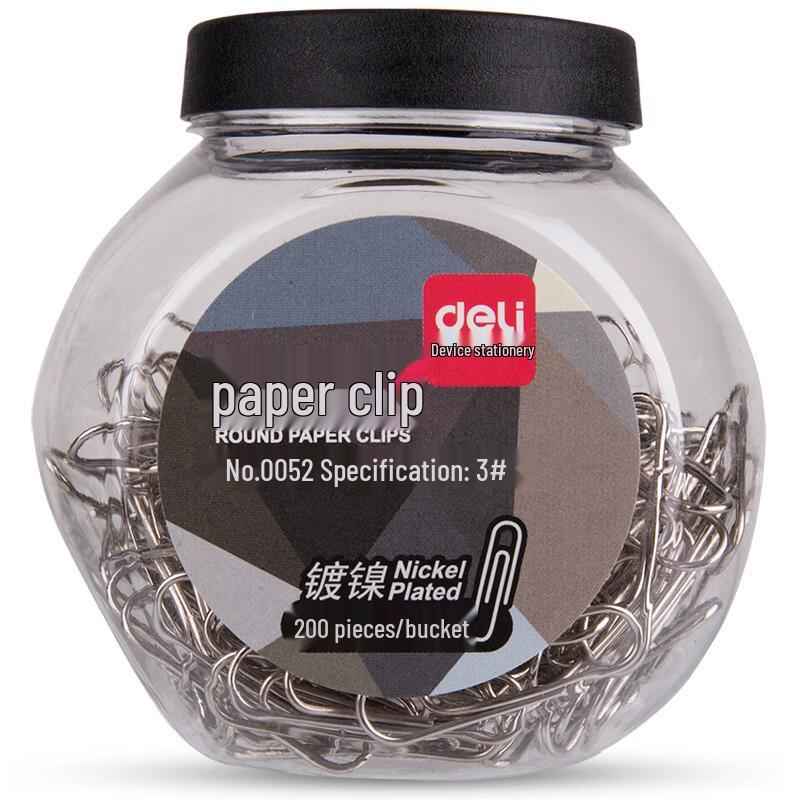 Deli 29mm Nickel-Plated Paper Clips