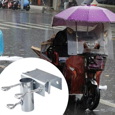 Soporte de Pinza para Paraguas para Triciclos y Carros Ajustable Multifuncional Portátil Fácil de Instalar Se Adapta