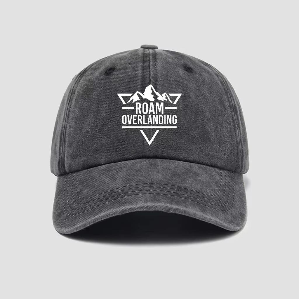 Neue Outdoor-Baseballkappe im Vintage-Look, verwittert. Ein vielseitiger Erkundungshut für Männer und Frauen. Multifunktionales Design. Adjustable&>8Y black
