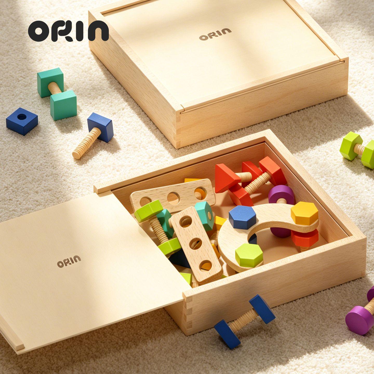 Children s Educational Screw-tightening Shape Matching Building Blocks for Ages 1-3
