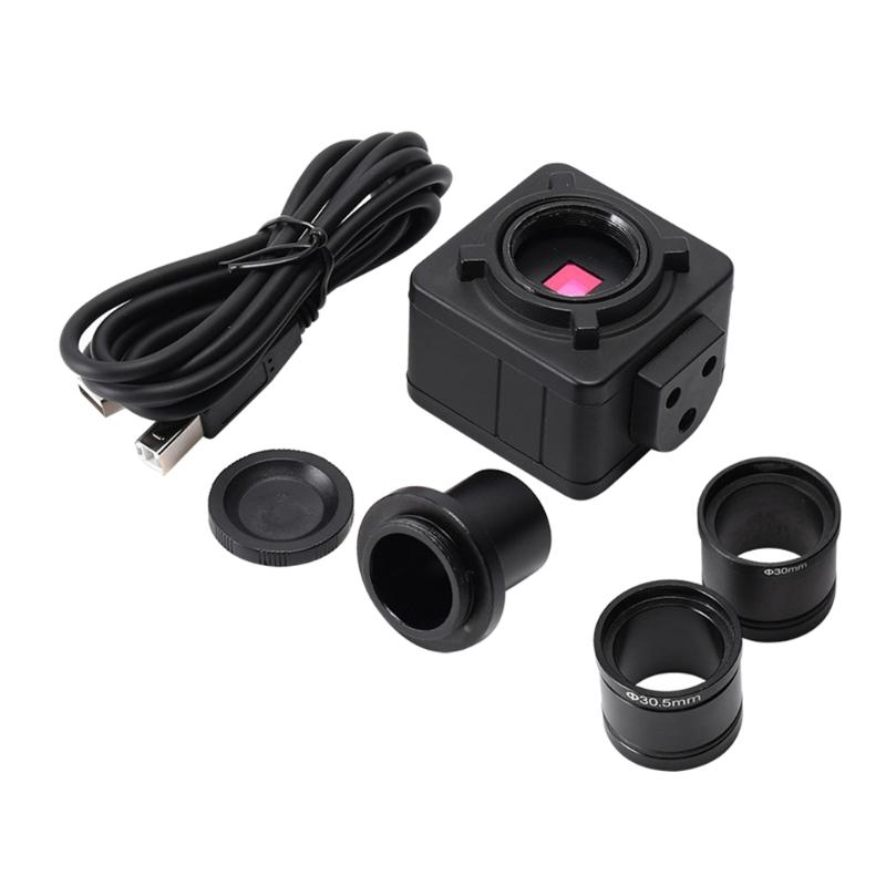 USB Electronic Eyepiece 0.5X/1X Microscope with 30 & 30.5mm Adapter for Biological Captures Hi-Res Images- 30FPS Video
