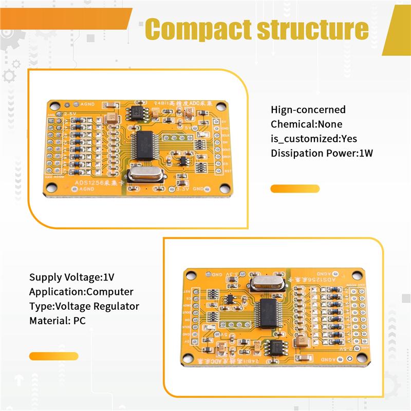 ABUO-ADS1256 ADC Data Acquisition Module AD-Precision ADC Data Acquisition Module 4 ADC8 Road Data Acquisition Module