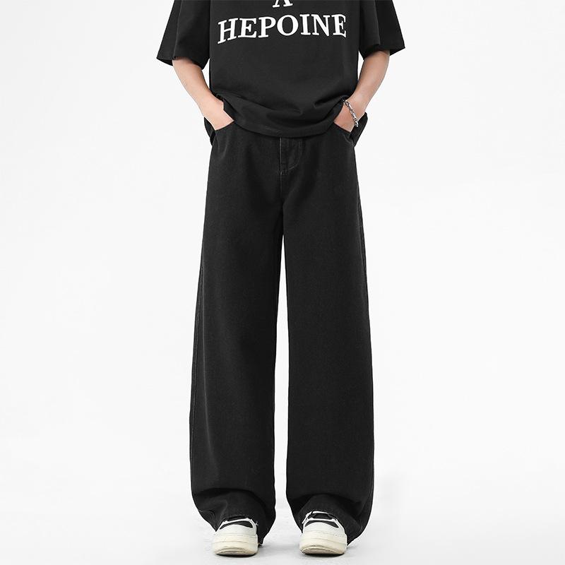 Ретро джинсы Весна Новый стиль Мужские свободные прямые широкие брюки Универсальные повседневные брюки S