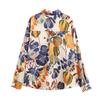 European and American Style, New Women's Clothing, Foreign Style Spring New Long-sleeved Lapel Printed Shirt 2169105
