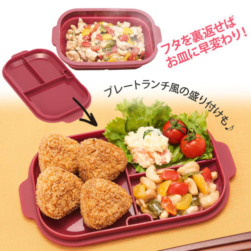 SG-05 tone Silicone Steamer with Lid that Transforms into a Plate, Square, Microwave Cooking, Steamer, Recipe Included, Foldable, Dishwasher Safe (Win