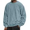 Men's Color Loose Casual Suede Round Neck Sweatshirt