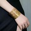 Trendy European & American Exaggerated Metal Hollow Armlet: Niche High-End Women's Jewelry