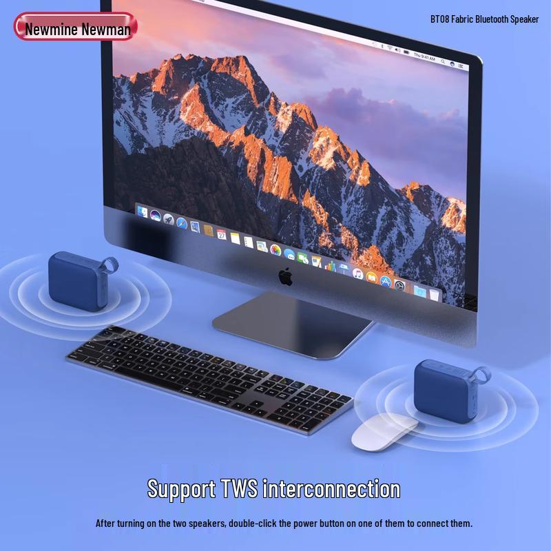 Newman BT08 Portable Bluetooth Speaker with WeChat Pay CN plug (adapter included)