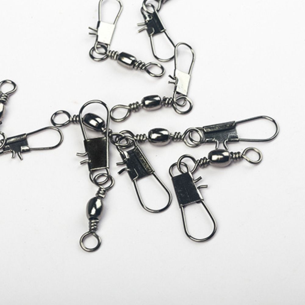 100pcs/Pack Barrel Rolling Swivels Fishing Connector Rolling Fishing Bearing  Fishing Tool